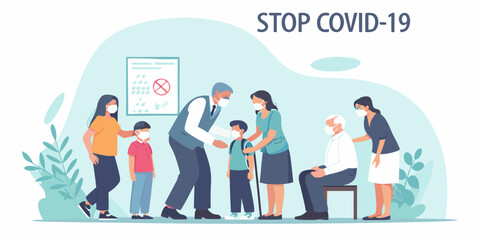 Family and healthcare worker interactions during covid 19 vaccination campaign