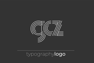 GCZ modern geometric typography logo