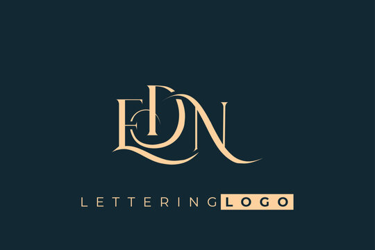 EDN Elegant Monogram Logo Design With Decorative Lettering
