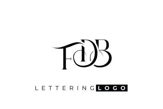 FDB Elegant Monogram Logo Design With Decorative Lettering