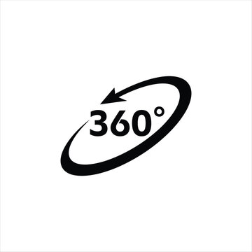 Detailed analysis of a 360 degree panorama rotation icon eps file