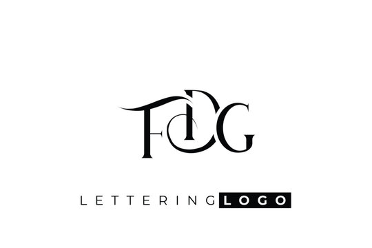 FDG Elegant Monogram Logo Design With Decorative Lettering