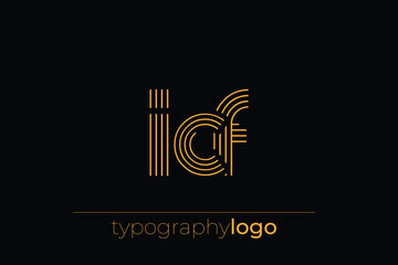 ICF modern geometric typography logo