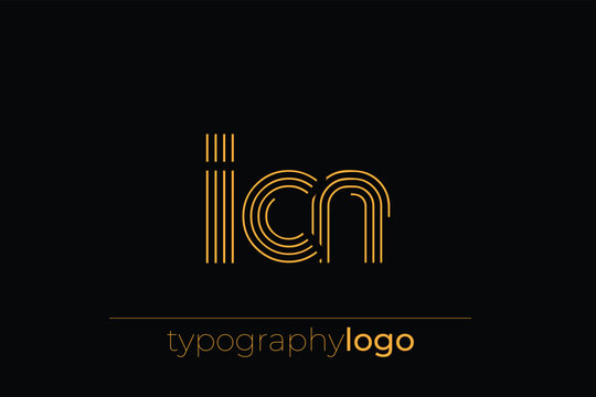 ICN modern geometric typography logo