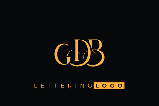 GDB Elegant Monogram Logo Design With Decorative Lettering