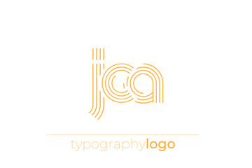 JCA modern geometric typography logo