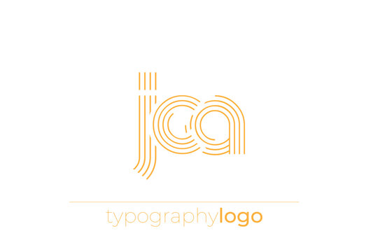 JCA modern geometric typography logo