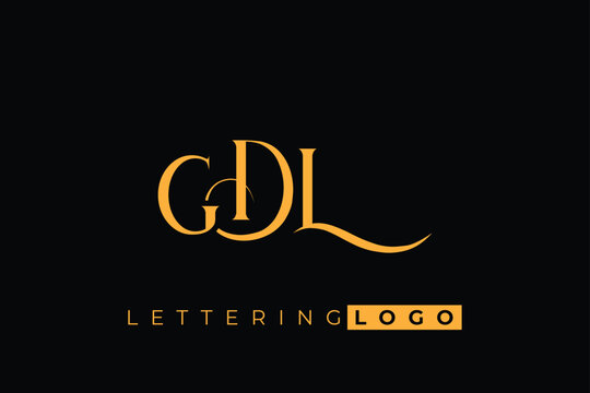 GDL Elegant Monogram Logo Design With Decorative Lettering
