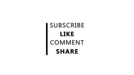Minimalists subscribe like comment share animation. Social media engagement buttons. Perfect for video intros, outros, and social media promotion.