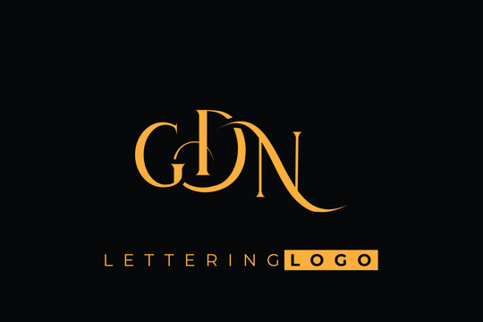 GDN Elegant Monogram Logo Design With Decorative Lettering