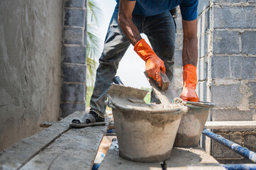 man is working on  construction site