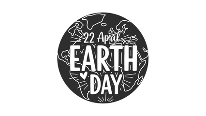 Earth Day celebration on April 22nd with a stylized globe illustration.