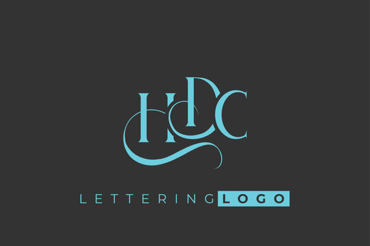 HDC Elegant Monogram Logo Design With Decorative Lettering
