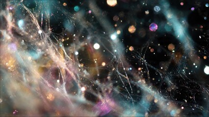 Abstract Cosmic Dust with Bokeh Lights