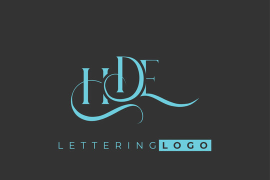 HDE Elegant Monogram Logo Design With Decorative Lettering