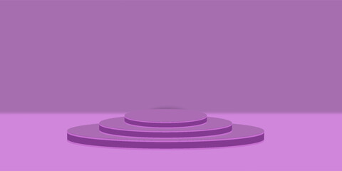 Podium stage stand showcase exhibition happy valentine day purple violet circle round hapyy valentine day romantic love holiday present marketing advertisement pastel showing platform.3d render
