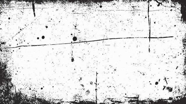 Gritty Grunge Texture Background with Scratches and Splatters for Design
