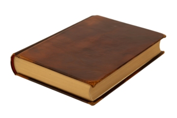 Antique brown leather bound book
