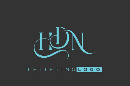 HDN Elegant Monogram Logo Design With Decorative Lettering