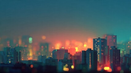 Obraz premium Cityscape at dusk
