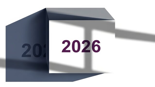 3D Calendar Block with 2026 Date Display. - Powered by Adobe