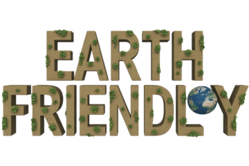Earth Friendly Text with Globe