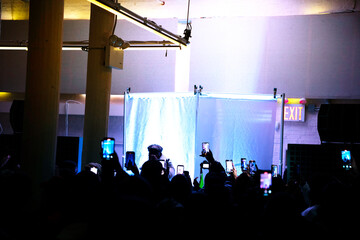 Rapper performs at an exclusive performance 