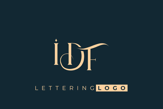IDF Elegant Monogram Logo Design With Decorative Lettering