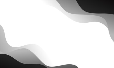 Abstract black and white wave background with copy space, modern wallpaper vector, suitable for templates, sale banners, business cards, brochures, presentations, web, and pages
