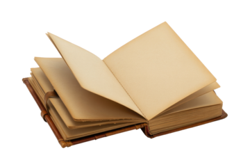 Old open book with aged pages