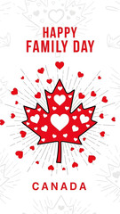 Happy family day canada celebration