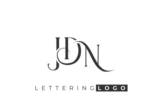JDN Elegant Monogram Logo Design With Decorative Lettering