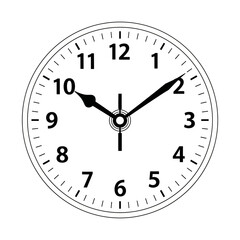 time management graphic featuring an analog clock face at ten past ten useful for depicting deadlines schedules business and appointments