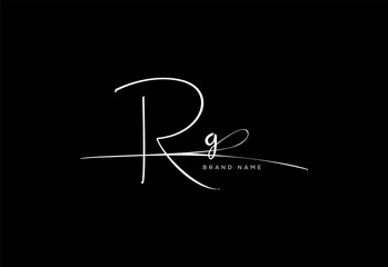 RG letter beauty cursive handwriting logo. vector logo| abstract logo| minimalist logo| brand identity| calligraphy design.