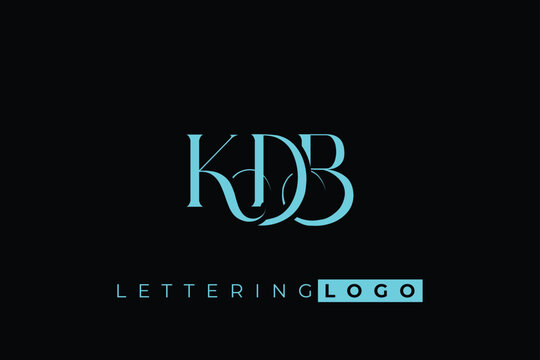 KDB Elegant Monogram Logo Design With Decorative Lettering