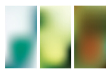 Fototapeta premium Set of three vertical abstract gradient backgrounds in various colors.