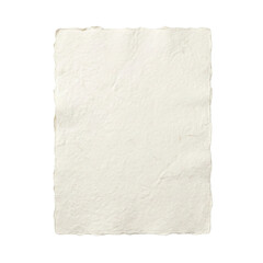 Fototapeta premium Blank vertical handmade paper parchment on transparent background