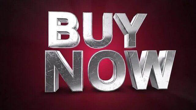 Buy Now Text Animation with Red Background and Light Rays