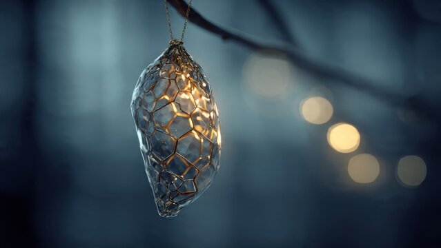 Abstract Cocoon Pendant: Mystical and Mesmerizing