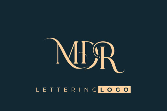 MDR Elegant Monogram Logo Design With Decorative Lettering