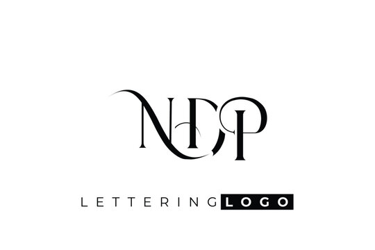 NDP Elegant Monogram Logo Design With Decorative Lettering