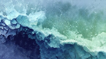 Obraz premium Fractured Ice Edge Abstract