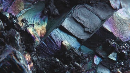 Naklejka premium Iridescent Bornite Mineral Specimen