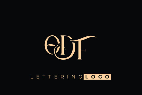 ODF Elegant Monogram Logo Design With Decorative Lettering