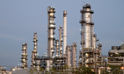Oil and Gas Industrial zone,The equipment of oil refining,Close-up of industrial pipelines of an oil-refinery plant,Detail of oil pipeline with valves in large oil refinery.
