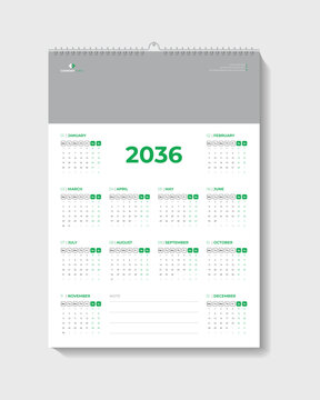 Calendar Design Template for Desk or Wall Vector file.
