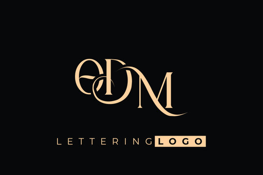 ODM Elegant Monogram Logo Design With Decorative Lettering