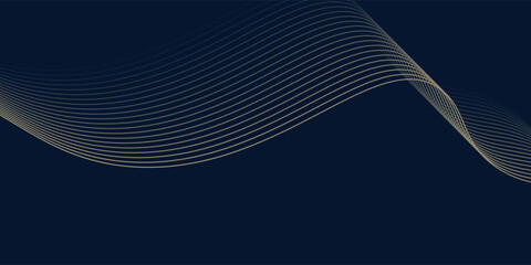 Modern golden wave on dark backgrounds. Thin line modern premium shape, premium curve glitter abstract. background vector pattern illustration