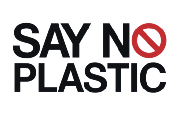 Say no to plastic environmental concept