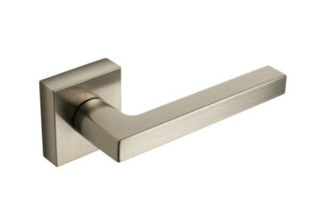 Sleek Satin Nickel Door Handle on Black